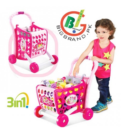 3in1 Toy Shopping Cart for Kids 